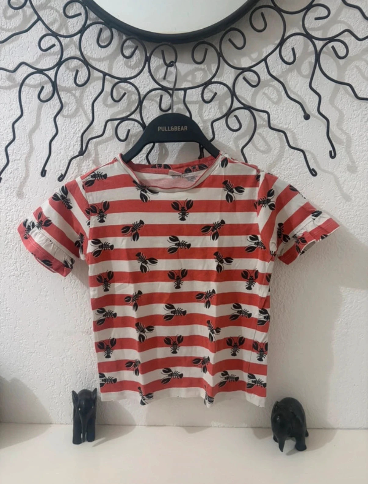 T-shirt Fille Zeeman - Rayures Rouges & Homards - 5/6 Ans – photo 2